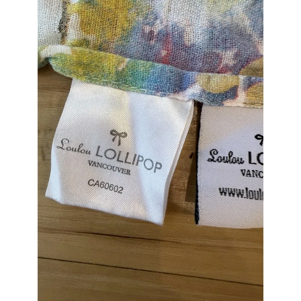 Loulou Lollipop Hydrangea Floral Bamboo Muslin Swaddle Blanket Lovey 44